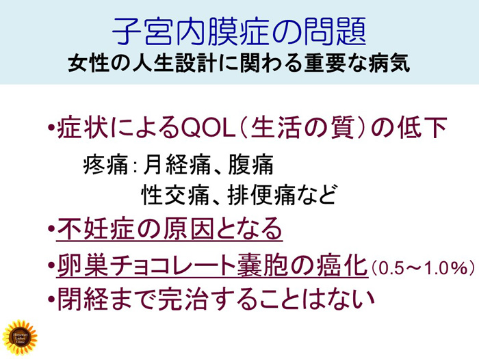子宮内膜症の問題